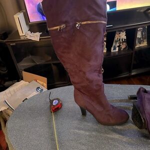 Purple long boots
